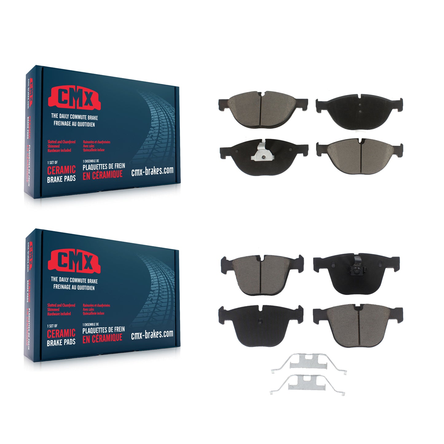 [Avant + Arrière] Kit de plaquette (céramique) de frein pour BMW 750Li xDrive 750i 740Li 740i 535i GT 550i Alpina B7 B7L ActiveHybrid 7 KCX-100186