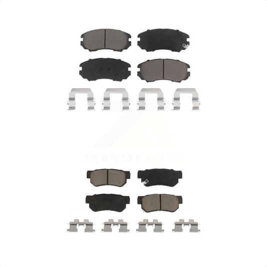 [Avant + Arrière] Kit de plaquette (céramique) de frein pour Hyundai Sonata Kia Elantra Optima Sportage Tucson Azera Magentis KCX-100189 par CMX