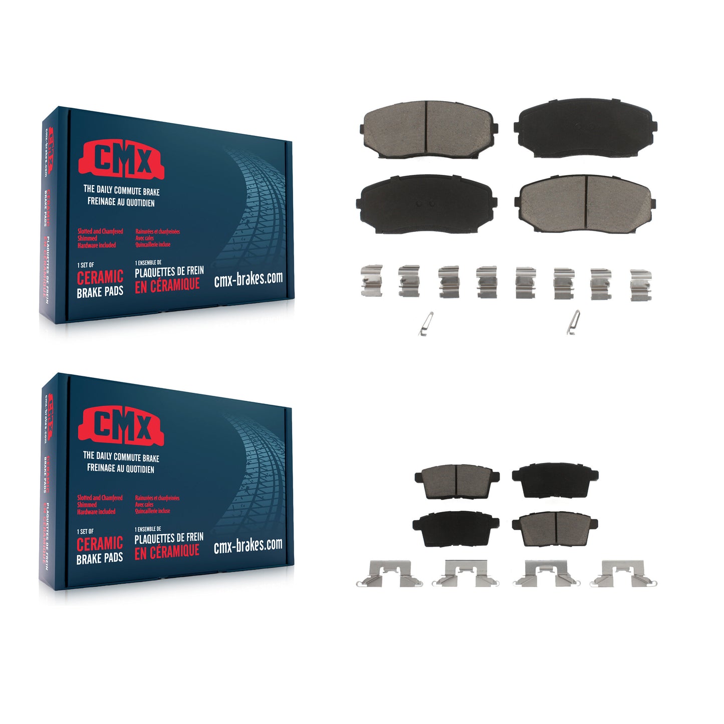 [Avant + Arrière] Kit de plaquette (céramique) de frein pour Ford Edge Mazda CX-9 CX-7 Lincoln MKX KCX-100191