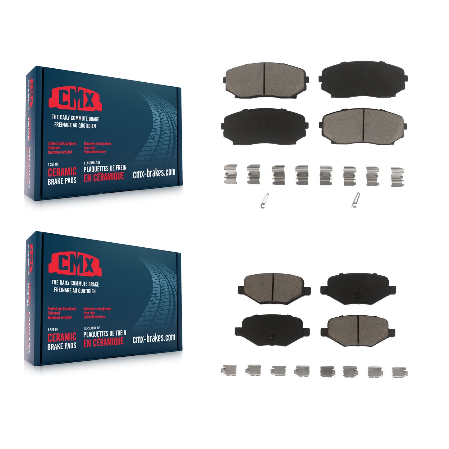[Avant + Arrière] Kit de plaquette (céramique) de frein pour Ford Edge Lincoln MKX KCX-100192