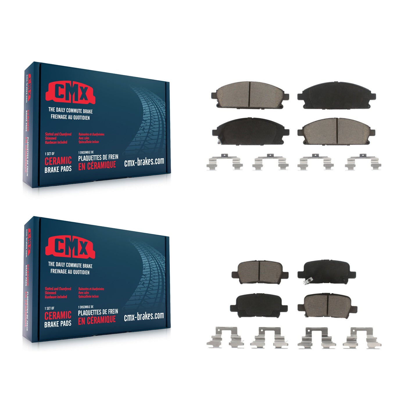[Avant + Arrière] Kit de plaquette (céramique) de frein pour 2003-2006 Acura MDX KCX-100198