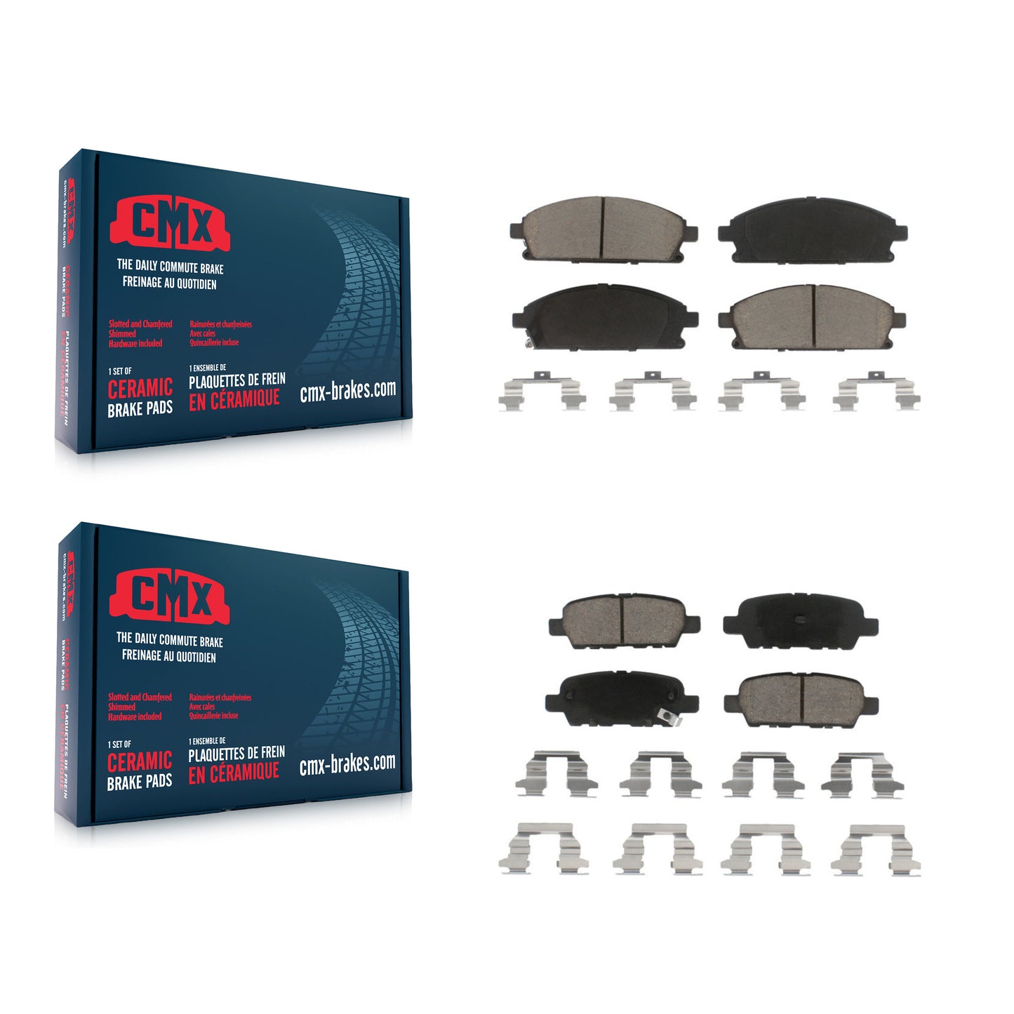 [Avant + Arrière] Kit de plaquette (céramique) de frein pour Nissan Quest X-Trail KCX-100199