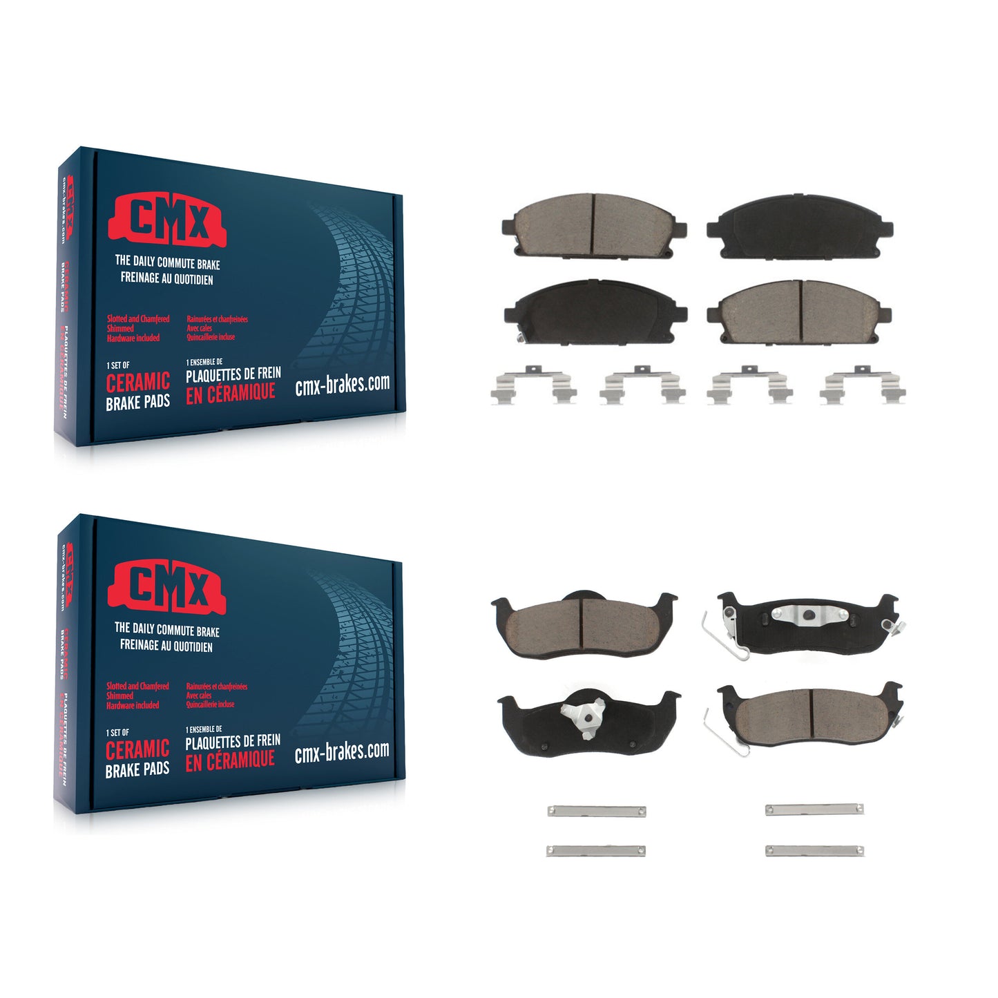 [Avant + Arrière] Kit de plaquette (céramique) de frein pour 2004 Nissan Pathfinder KCX-100200