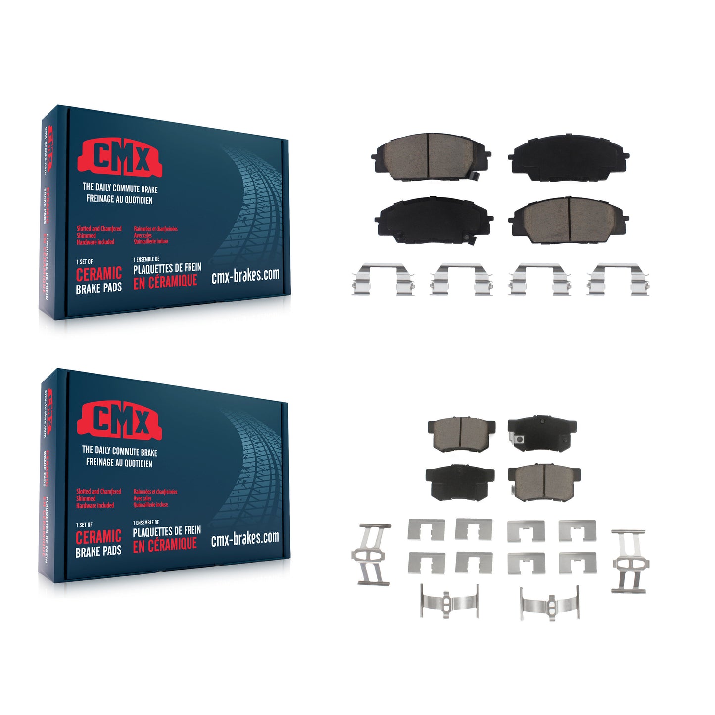 [Avant + Arrière] Kit de plaquette (céramique) de frein pour Honda Civic Acura RSX S2000 CSX KCX-100204
