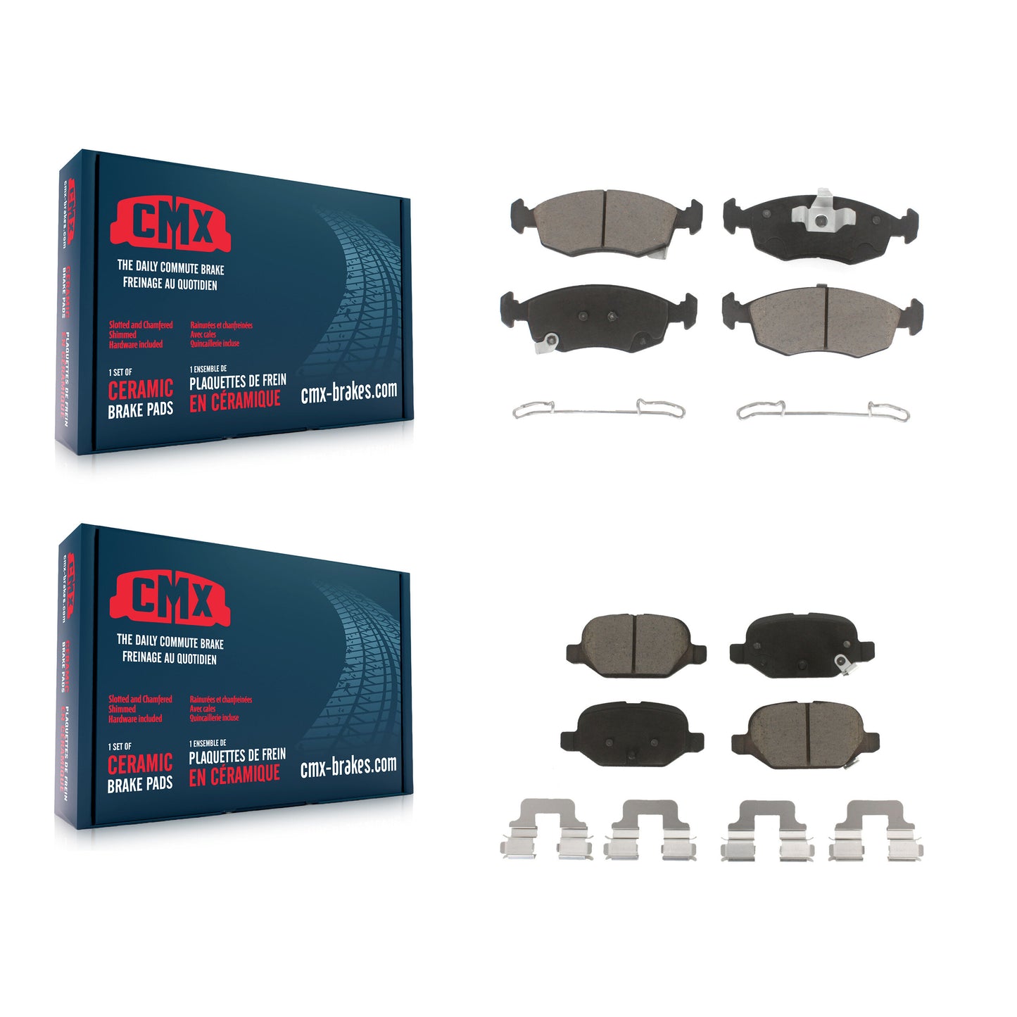 [Avant + Arrière] Kit de plaquette (céramique) de frein pour Fiat 500 KCX-100206