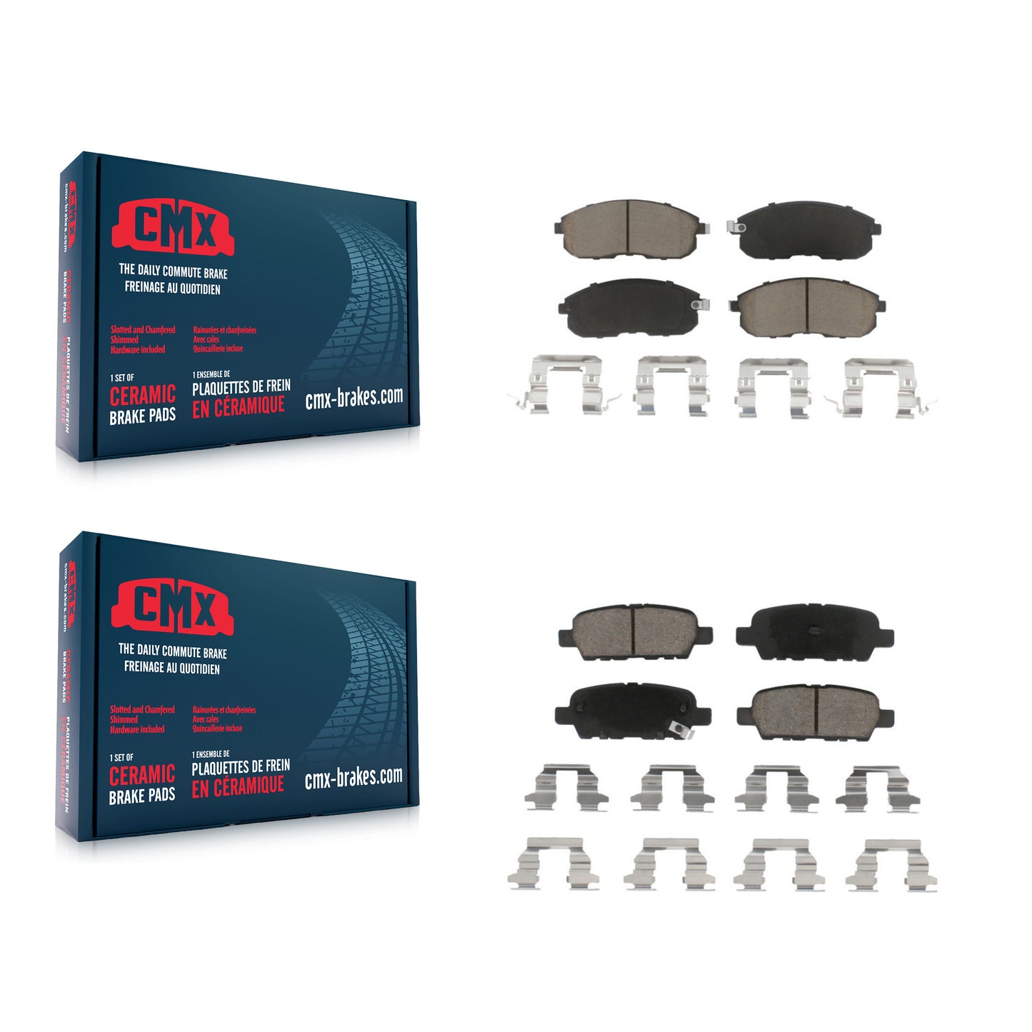 [Avant + Arrière] Kit de plaquette (céramique) de frein pour Nissan Altima Sentra Juke INFINITI G35 350Z KCX-100211
