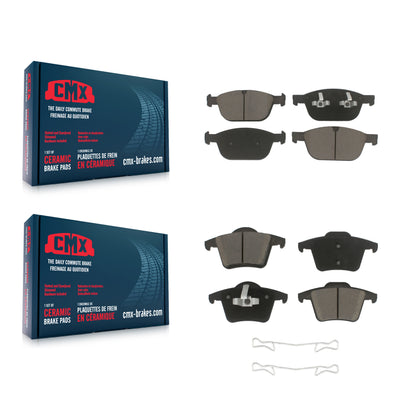 [Avant + Arrière] Kit de plaquette (céramique) de frein pour 2003-2014 Volvo XC90 avec 328mm Diameter Rotor KCX-100214