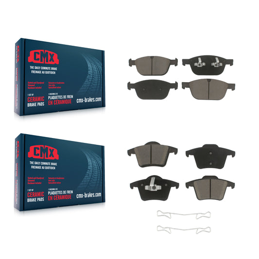 [Avant + Arrière] Kit de plaquette (céramique) de frein pour 2003-2014 Volvo XC90 avec 328mm Diameter Rotor KCX-100214
