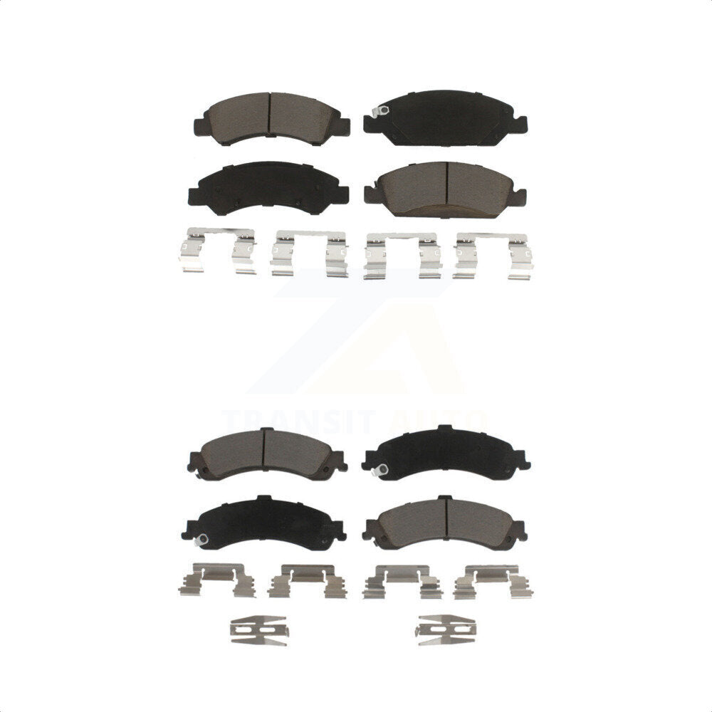 [Avant + Arrière] Kit de plaquette (céramique) de frein pour 2005-2006 Chevrolet Silverado 1500 GMC Sierra avec Dual Piston Caliper Drum rear brakes KCX-100221 par CMX