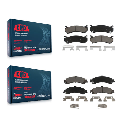 [Avant + Arrière] Kit de plaquette (céramique) de frein pour Chevrolet Silverado 1500 GMC Tahoe Sierra Suburban Yukon Avalanche XL Cadillac Escalade ESV EXT KCX-100223