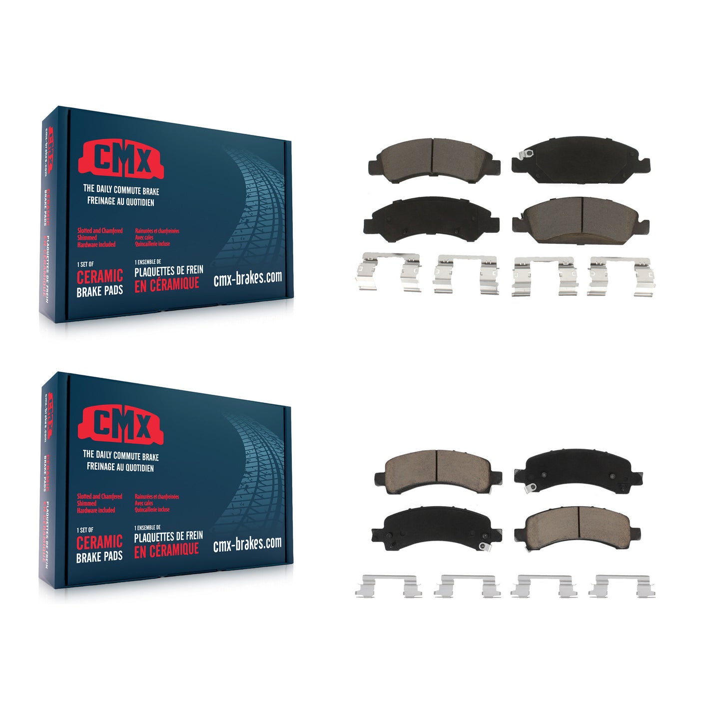 [Avant + Arrière] Kit de plaquette (céramique) de frein pour 2009-2014 Chevrolet Express 1500 GMC Savana KCX-100224