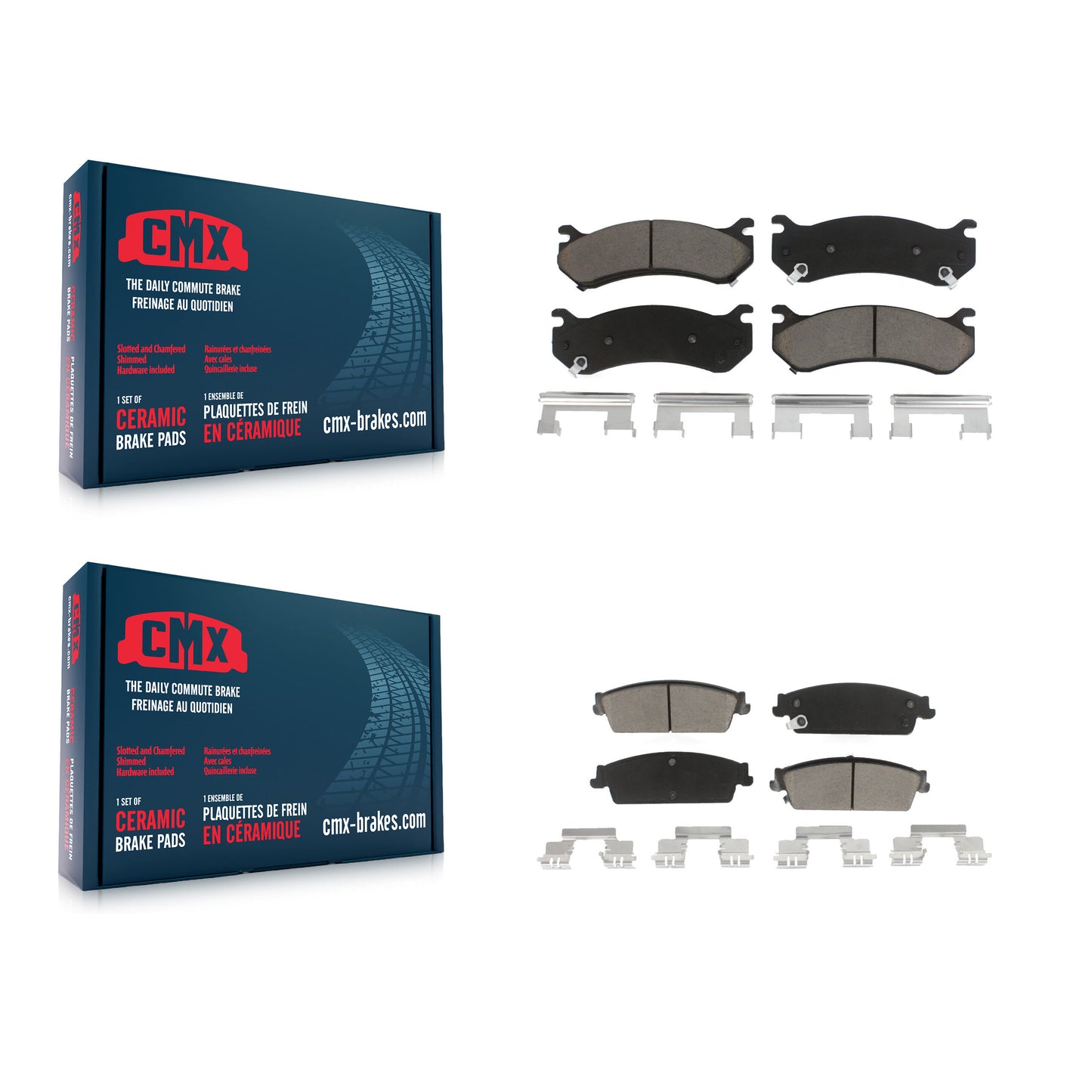 [Avant + Arrière] Kit de plaquette (céramique) de frein pour 2007 Chevrolet Silverado 1500 Disc rear brakes KCX-100225