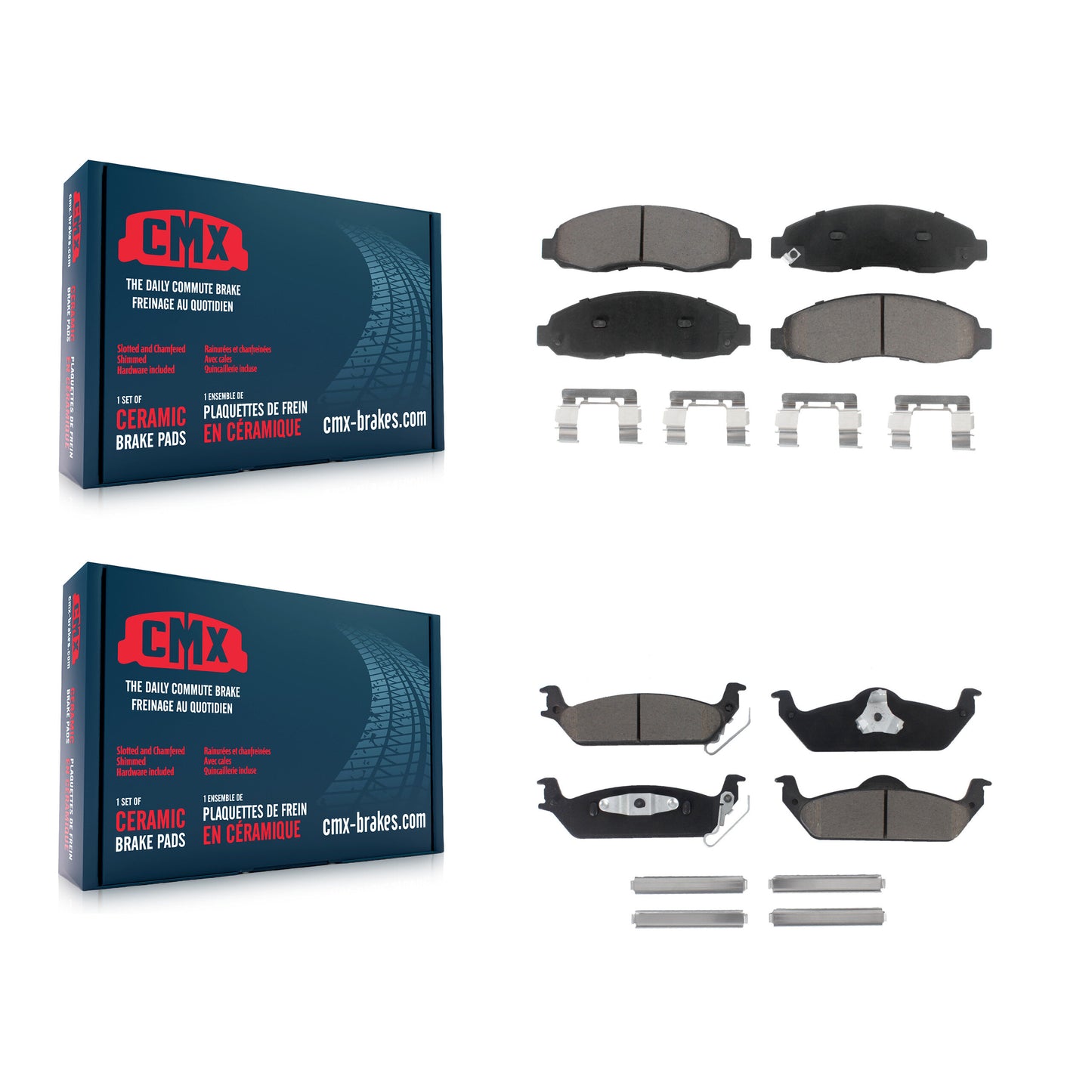 [Avant + Arrière] Kit de plaquette (céramique) de frein pour 2003-2004 Dodge Dakota KCX-100230