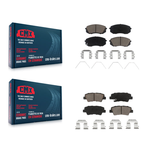 [Avant + Arrière] Kit de plaquette (céramique) de frein pour 2016 Hyundai Sonata GAS engine avec Electric Parking KCX-100249
