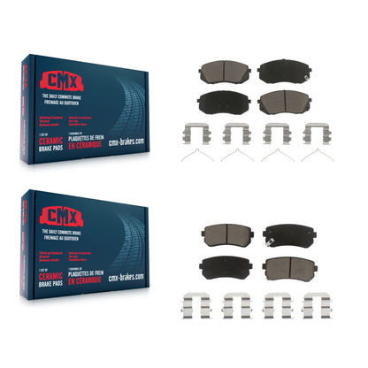 [Avant + Arrière] Kit de plaquette (céramique) de frein pour 2015-2016 Hyundai Sonata GAS engine avec Manual Parking KCX-100250