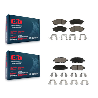 [Avant + Arrière] Kit de plaquette (céramique) de frein pour INFINITI Nissan G37 Murano G35 FX35 M35 350Z EX35 M37 QX70 370Z G25 Q70 Q70L M45 Q40 FX37 QX50 FX45 M56 EX37 M35h Renault Koleos KCX-100255