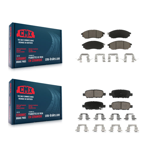 [Avant + Arrière] Kit de plaquette (céramique) de frein pour INFINITI Nissan G37 Murano G35 FX35 M35 350Z EX35 M37 QX70 370Z G25 Q70 Q70L M45 Q40 FX37 QX50 FX45 M56 EX37 M35h Renault Koleos KCX-100255