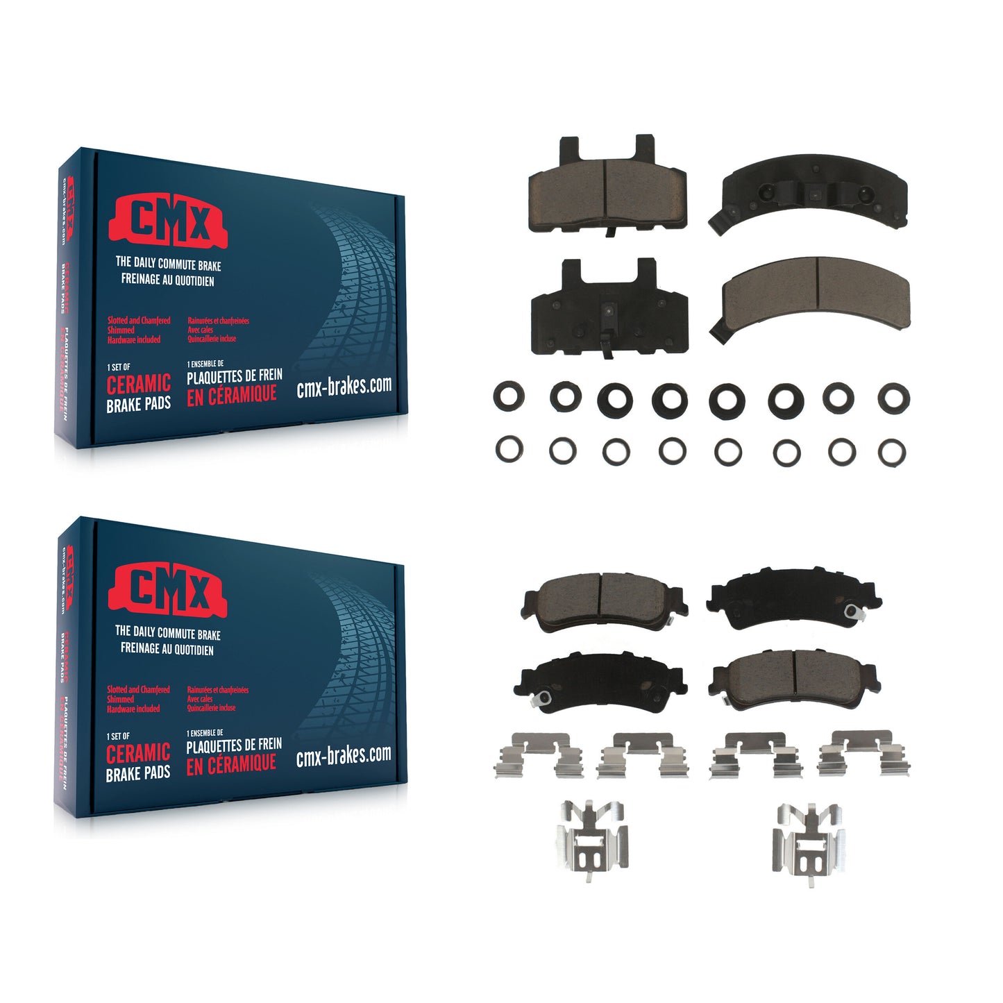 [Avant + Arrière] Kit de plaquette (céramique) de frein pour GMC Yukon Cadillac 60 Special KCX-100260