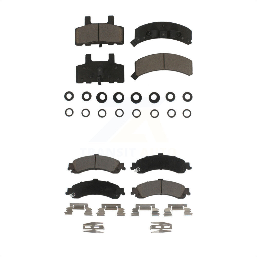 [Avant + Arrière] Kit de plaquette (céramique) de frein pour 2000 GMC Yukon Drum rear brakes avec Dual Piston Caliper KCX-100261 par CMX