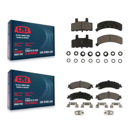 [Avant + Arrière] Kit de plaquette (céramique) de frein pour 2000 GMC Yukon Drum rear brakes avec Dual Piston Caliper KCX-100261