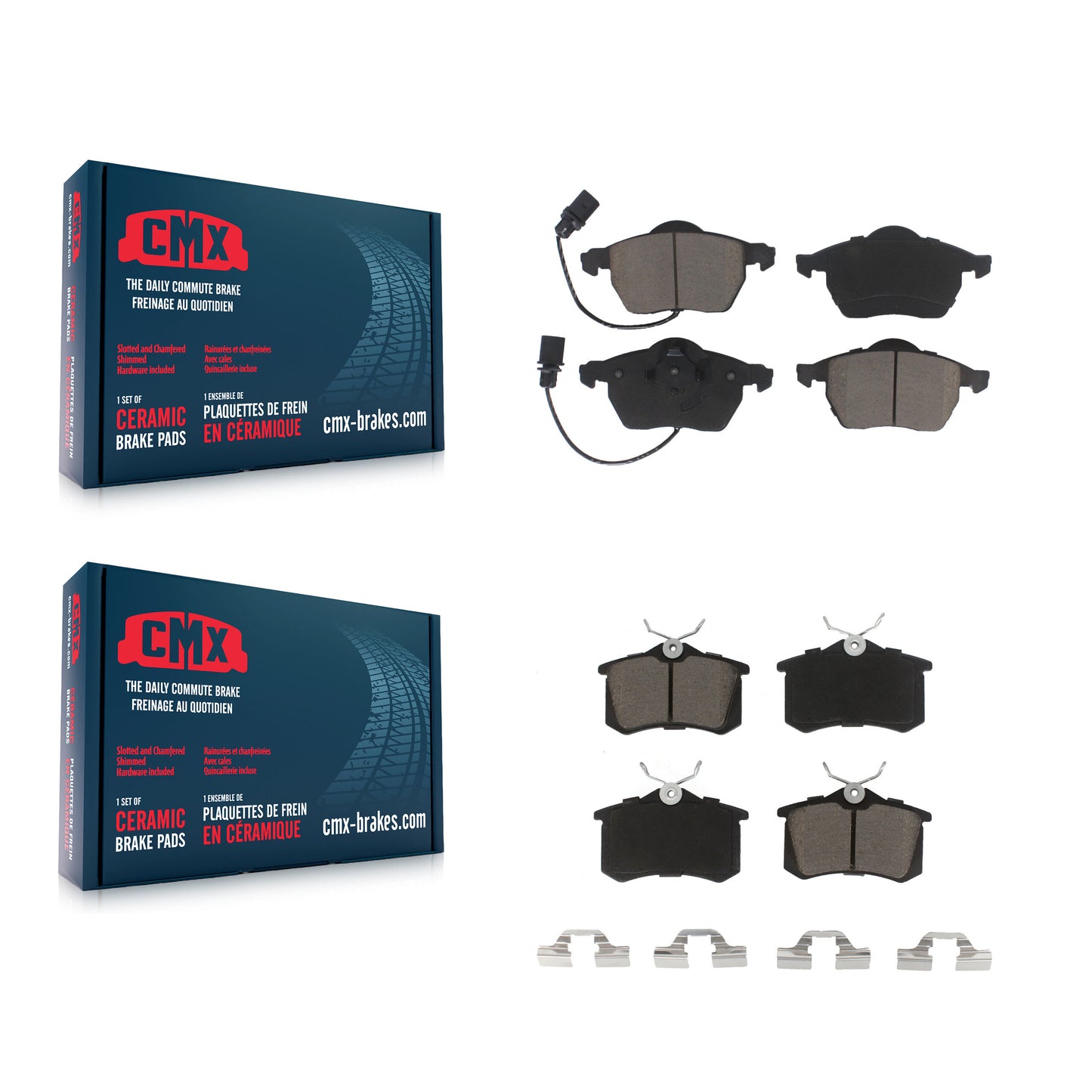 [Avant + Arrière] Kit de plaquette (céramique) de frein pour Volkswagen Passat Audi A4 Quattro A6 S6 KCX-100276