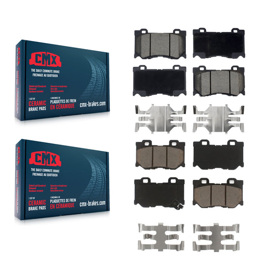 [Avant + Arrière] Kit de plaquette (céramique) de frein pour INFINITI G37 Q50 Q60 M37 Nissan 370Z Q70 Q70L QX70 M56 FX50 Z KCX-100282