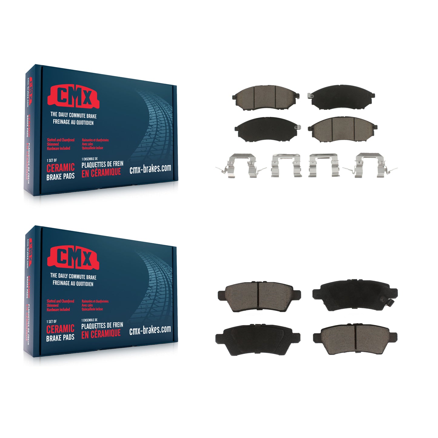 [Avant + Arrière] Kit de plaquette (céramique) de frein pour 2008-2012 Nissan Pathfinder 5.6L KCX-100283