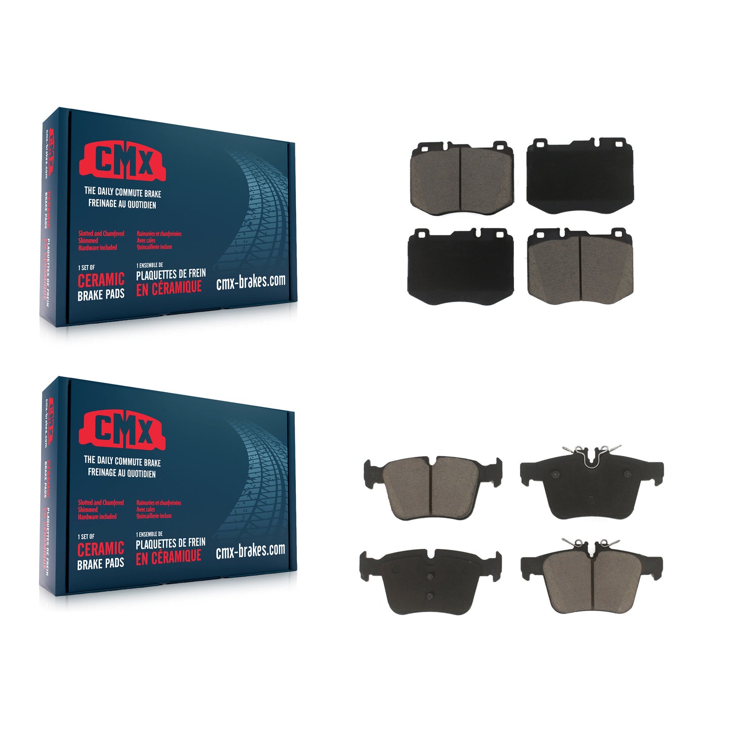 [Avant + Arrière] Kit de plaquette (céramique) de frein pour Mercedes-Benz C300 C400 C350e KCX-100286