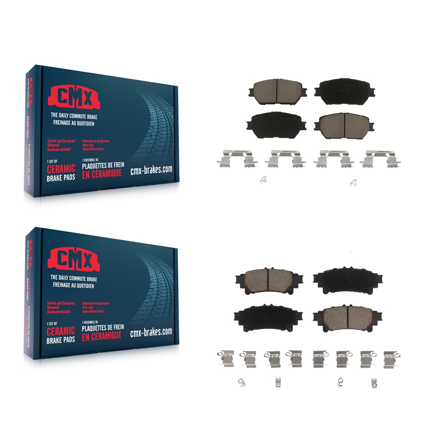 [Avant + Arrière] Kit de plaquette (céramique) de frein pour 2014 Lexus IS250 C F Sport KCX-100289