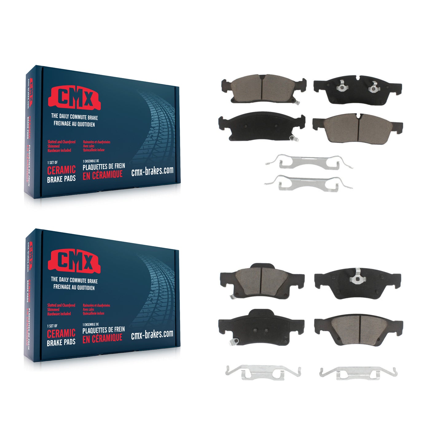 [Avant + Arrière] Kit de plaquette (céramique) de frein pour Jeep Grand Cherokee Dodge Durango WK KCX-100293