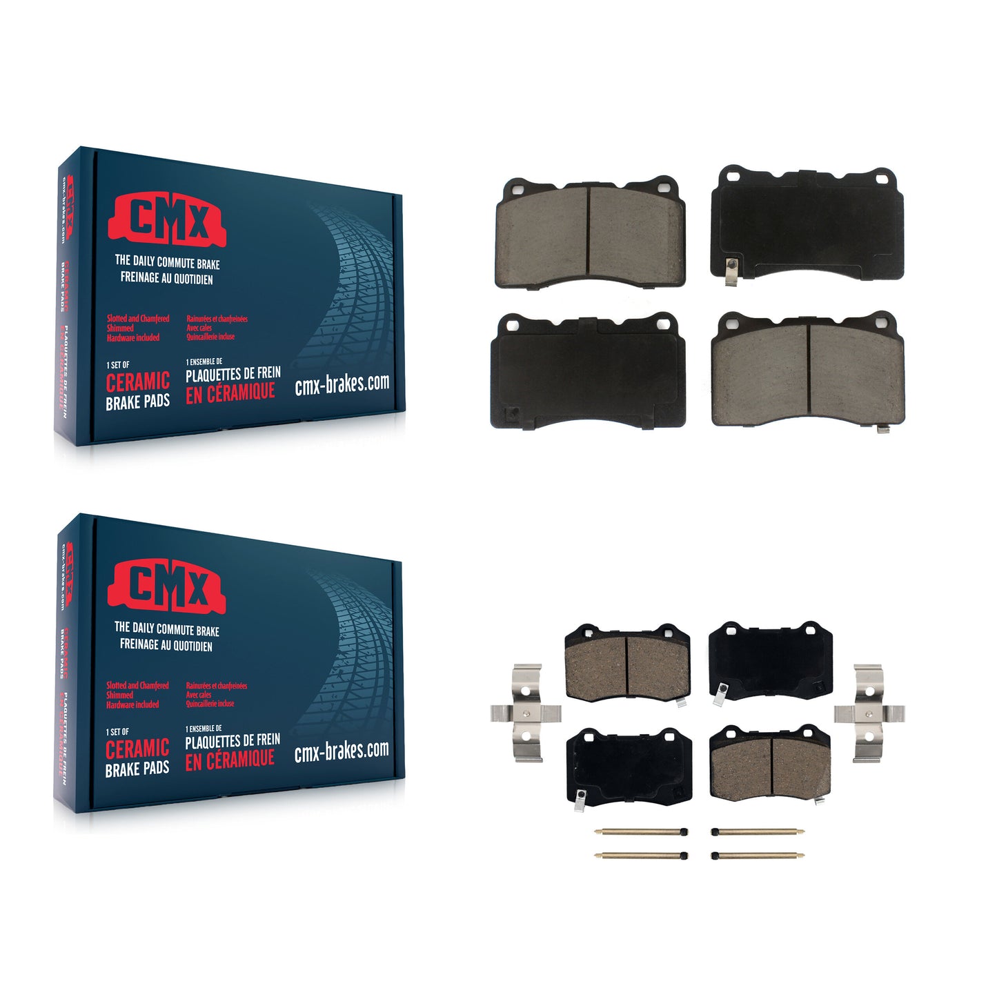 [Avant + Arrière] Kit de plaquette (céramique) de frein pour Cadillac CTS Tesla STS X S KCX-100300