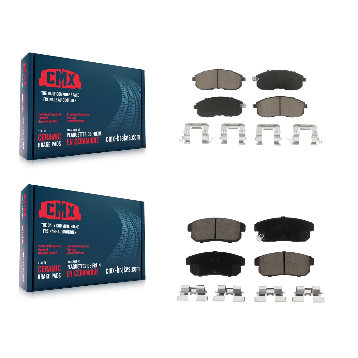 [Avant + Arrière] Kit de plaquette (céramique) de frein pour Nissan Maxima INFINITI I35 I30 KCX-100303