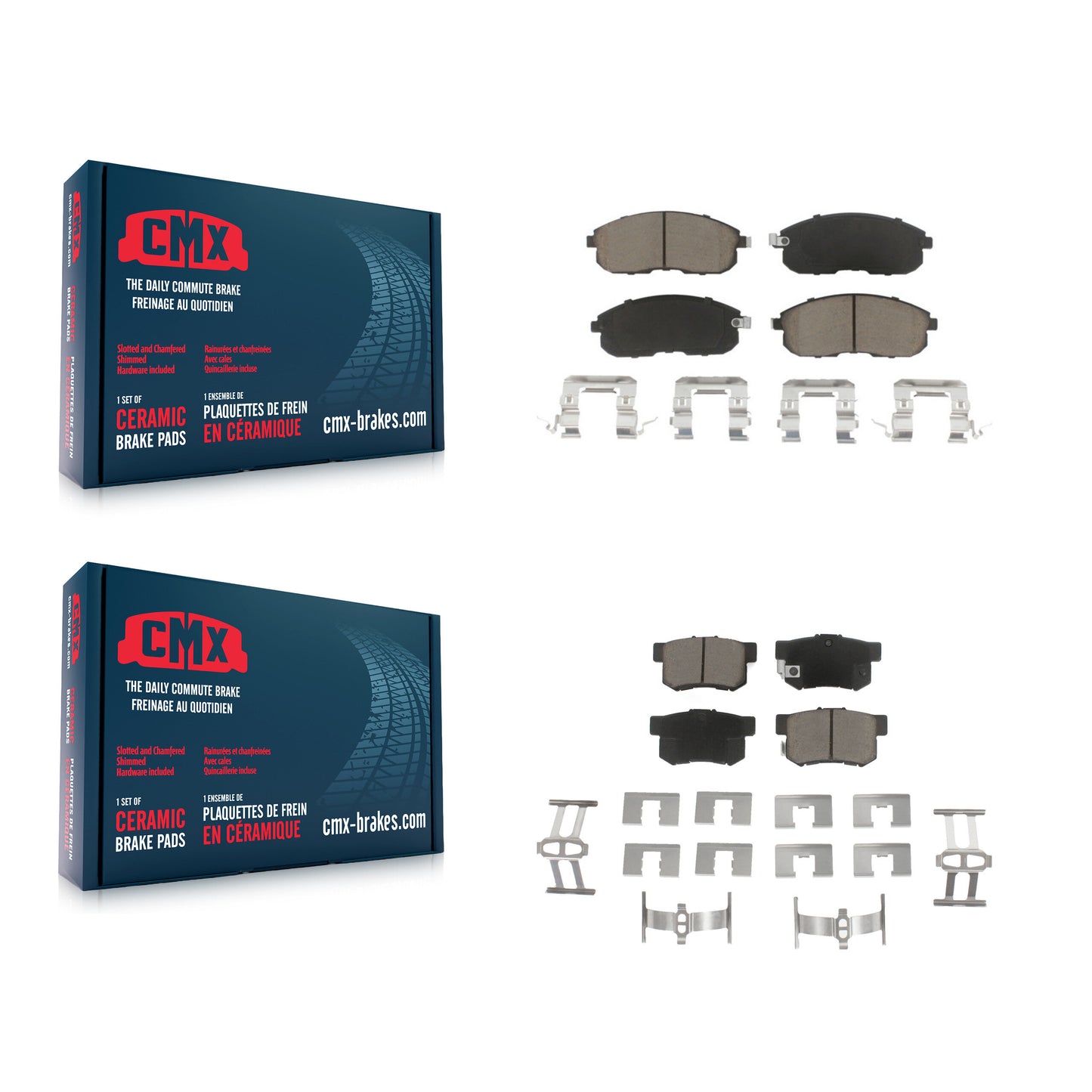 [Avant + Arrière] Kit de plaquette (céramique) de frein pour Suzuki SX4 Crossover KCX-100305
