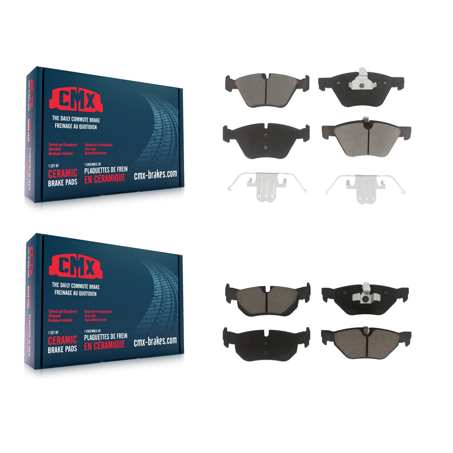 [Avant + Arrière] Kit de plaquette (céramique) de frein pour BMW 328i 325i 328xi 128i 325xi X1 120i 323i KCX-100315