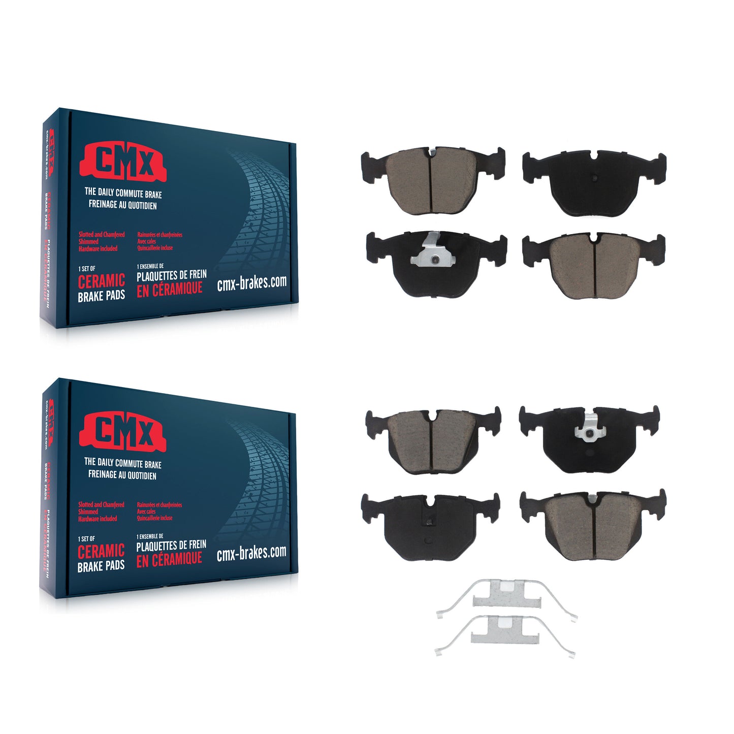 [Avant + Arrière] Kit de plaquette (céramique) de frein pour BMW X5 740iL Land Rover Range 740i M5 KCX-100319