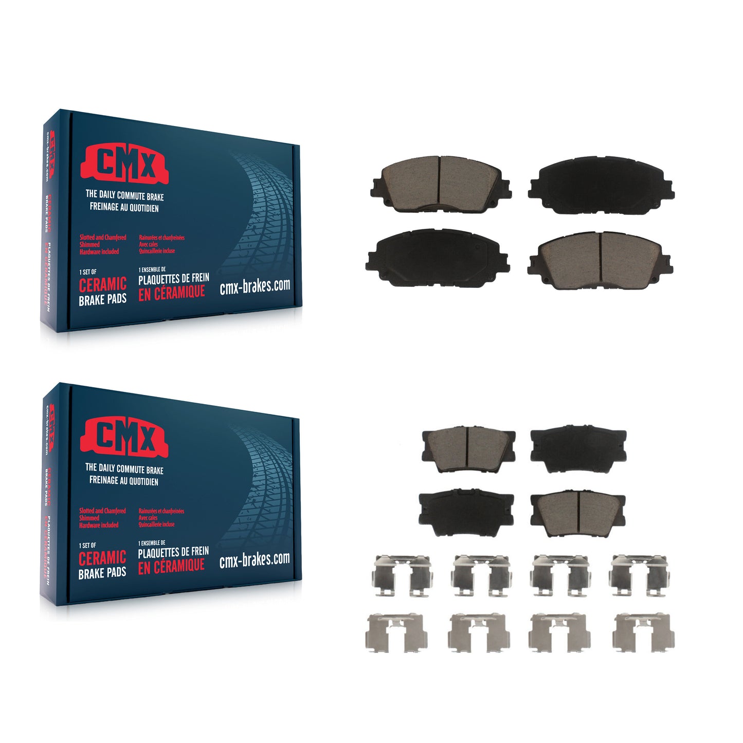 [Avant + Arrière] Kit de plaquette (céramique) de frein pour Toyota Camry KCX-100328