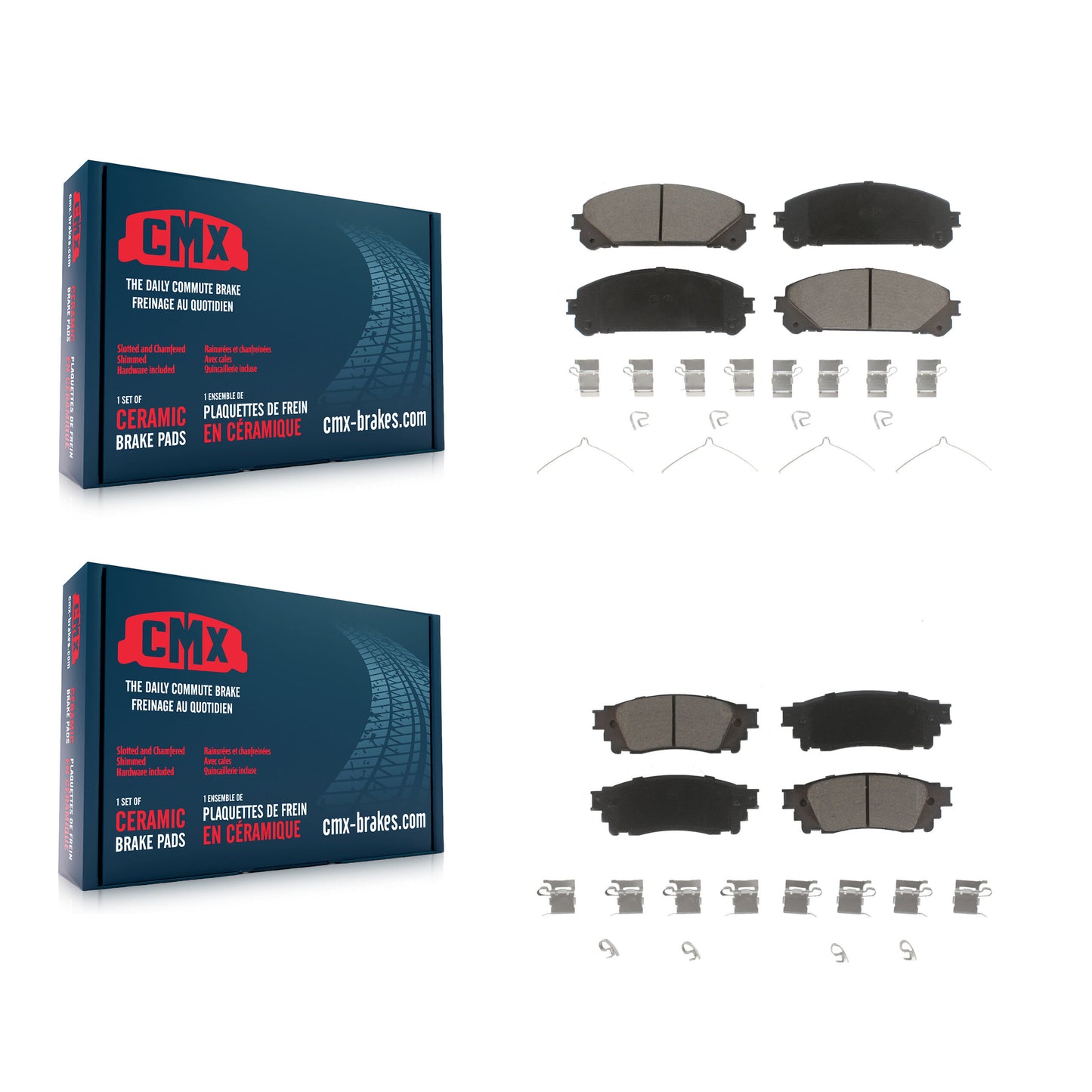 [Avant + Arrière] Kit de plaquette (céramique) de frein pour Lexus NX200t NX300 Toyota Camry NX300h Avalon KCX-100329
