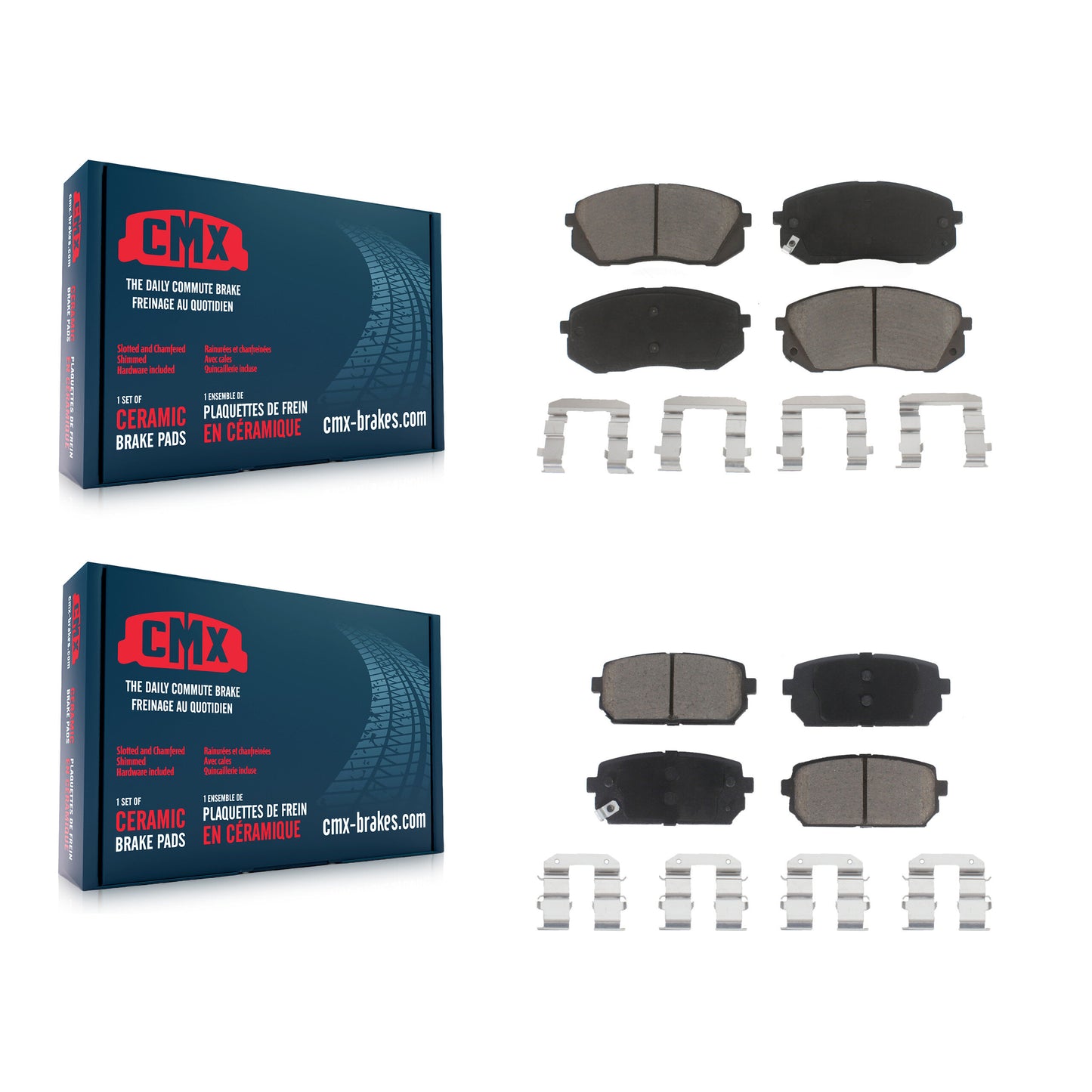 [Avant + Arrière] Kit de plaquette (céramique) de frein pour 2007-2012 Kia Rondo KCX-100332