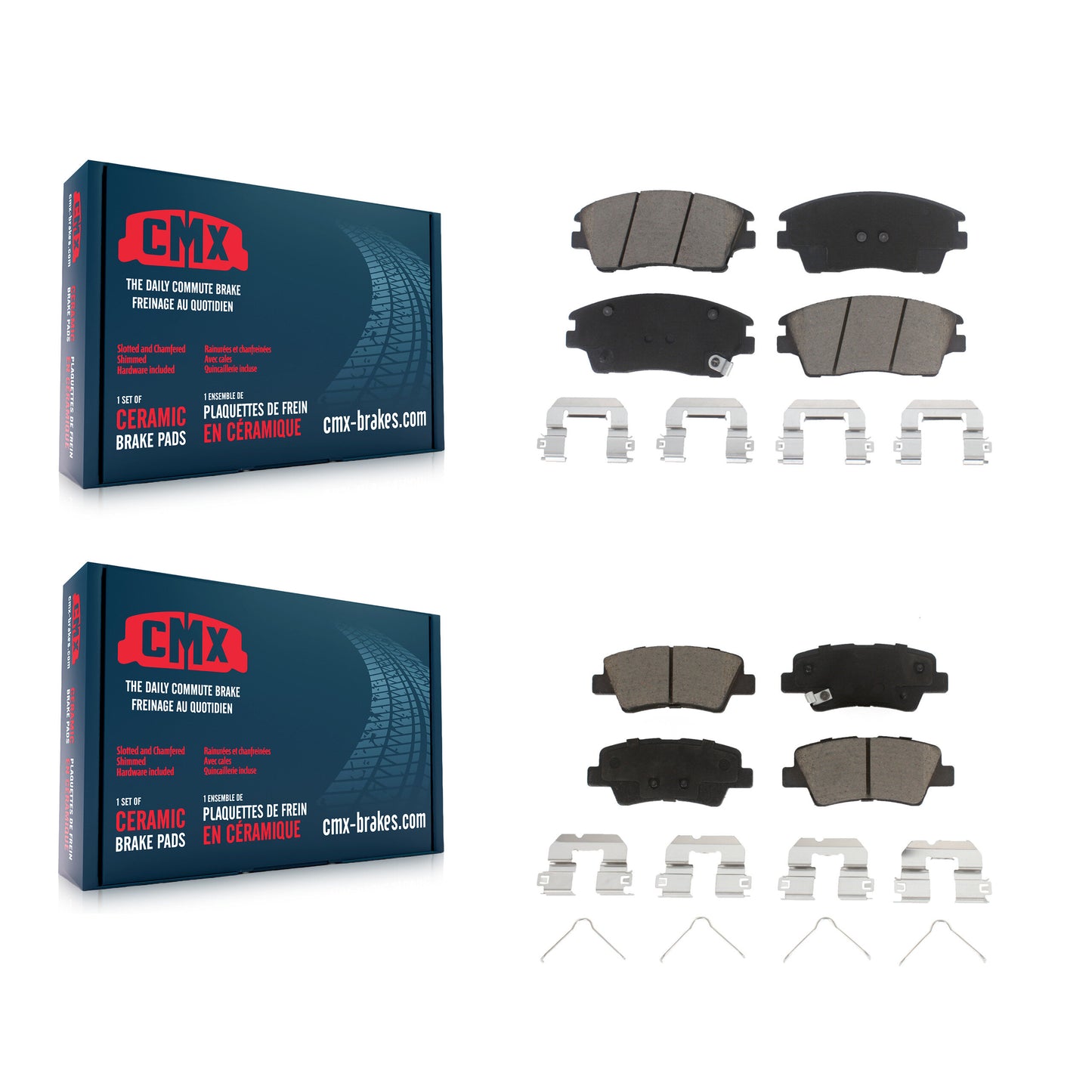 [Avant + Arrière] Kit de plaquette (céramique) de frein pour Hyundai Tucson Kia Sportage KCX-100333