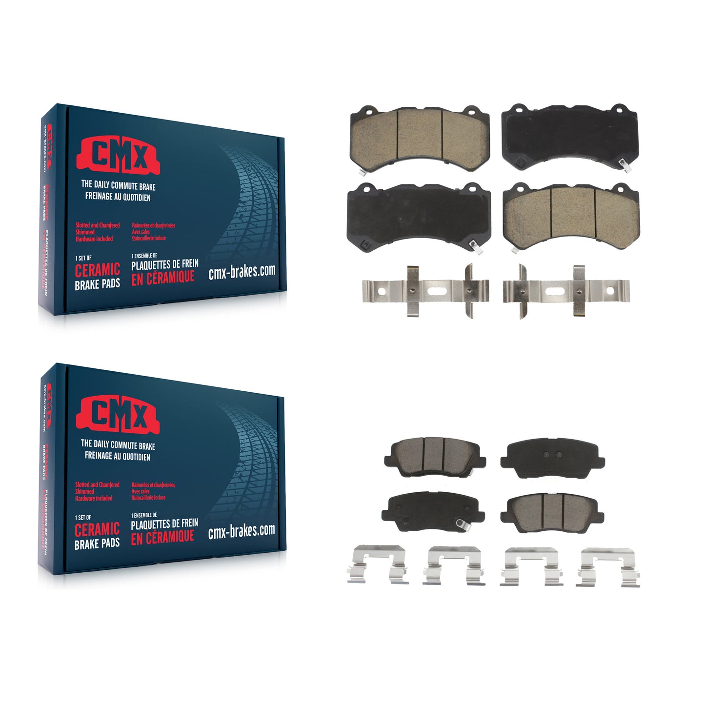 [Avant + Arrière] Kit de plaquette (céramique) de frein pour Cadillac CTS KCX-100335