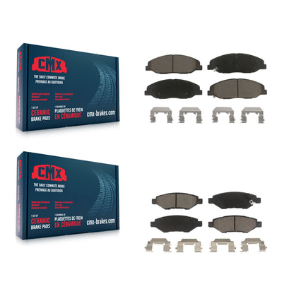 [Avant + Arrière] Kit de plaquette (céramique) de frein pour Cadillac CTS sans Heavy Duty Brakes KCX-100338