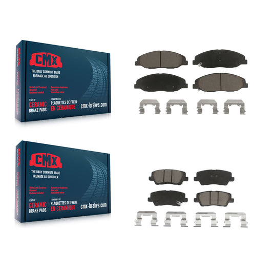 [Avant + Arrière] Kit de plaquette (céramique) de frein pour 2014 Cadillac CTS Luxury avec Sedan 3.6L sans Heavy Duty Brakes KCX-100340