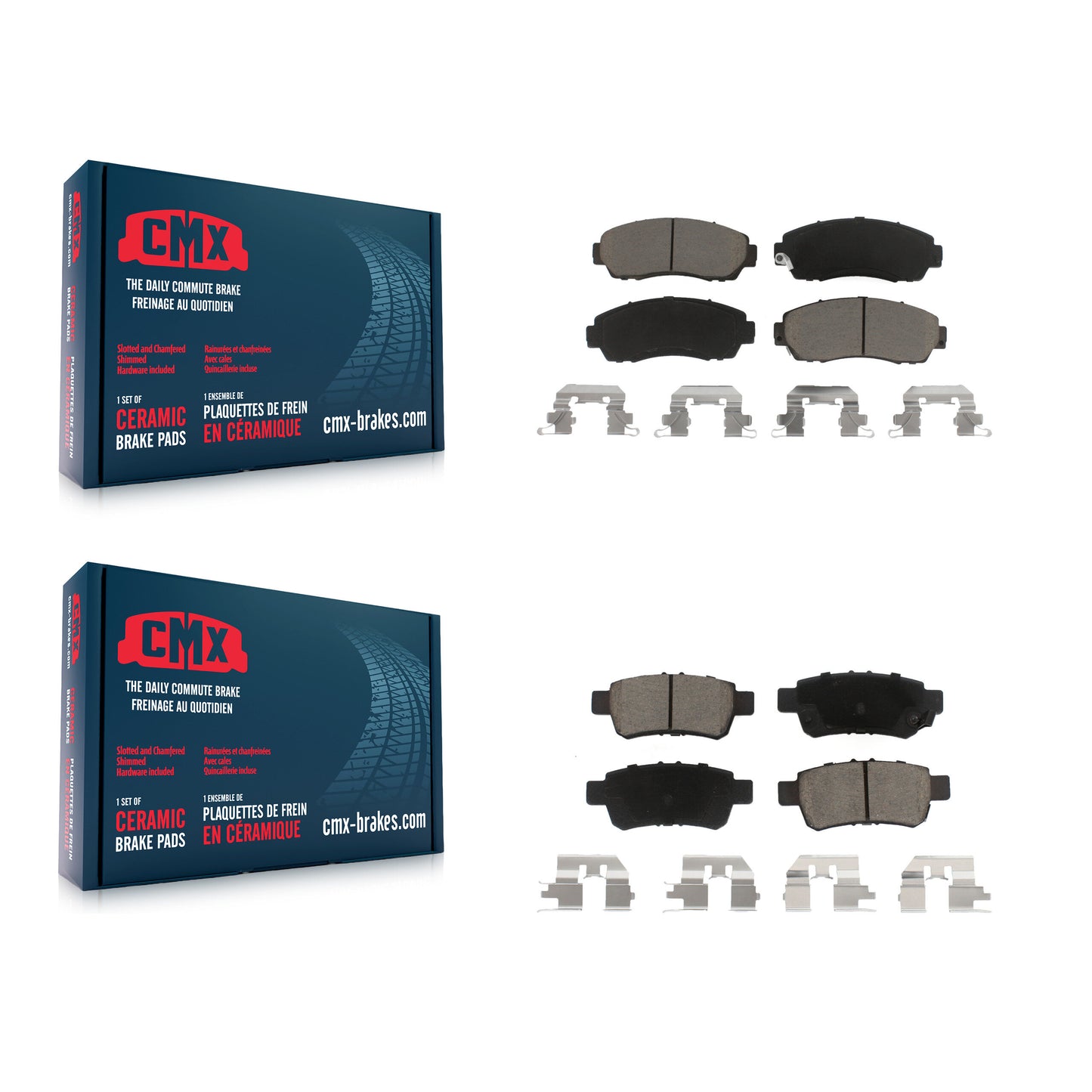 [Avant + Arrière] Kit de plaquette (céramique) de frein pour 2005-2010 Honda Odyssey KCX-100346