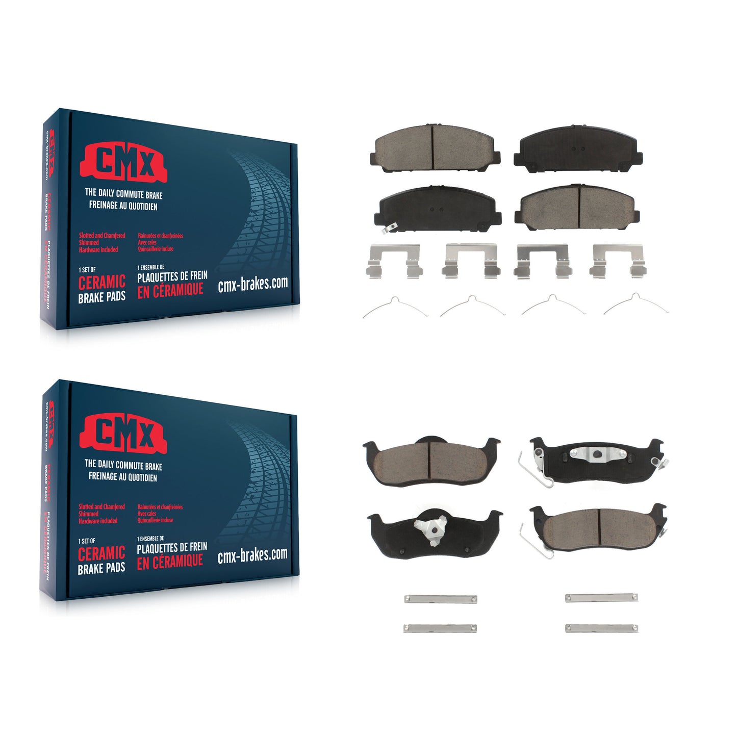 [Avant + Arrière] Kit de plaquette (céramique) de frein pour Nissan Titan Armada INFINITI QX56 TITAN KCX-100347