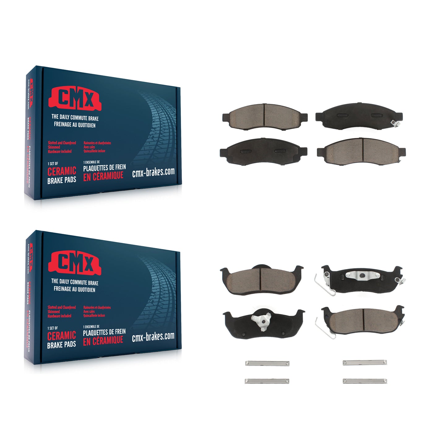 [Avant + Arrière] Kit de plaquette (céramique) de frein pour Nissan Titan Armada Pathfinder INFINITI QX56 TITAN KCX-100350