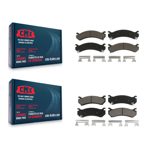 [Avant + Arrière] Kit de plaquette (céramique) de frein pour Chevrolet Silverado 2500 HD GMC Sierra 3500 Hummer H2 Classic 1500 Suburban Yukon XL Avalanche KCX-100353