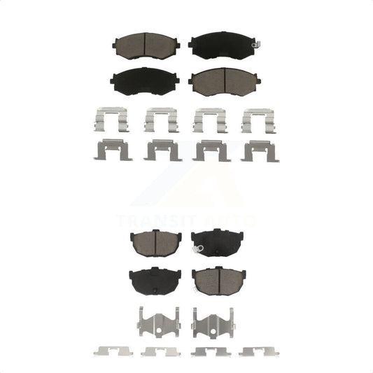 [Avant + Arrière] Kit de plaquette (céramique) de frein pour 1990-1992 Nissan Stanza Disc rear brakes KCX-100358 par CMX