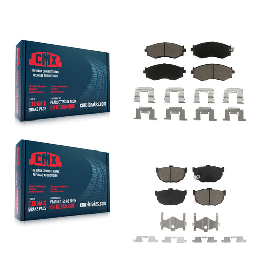 [Avant + Arrière] Kit de plaquette (céramique) de frein pour 1990-1992 Nissan Stanza Disc rear brakes KCX-100358