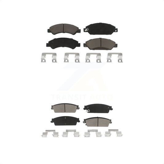 [Avant + Arrière] Kit de plaquette (céramique) de frein pour 2007 Chevrolet Tahoe GMC Suburban 1500 Yukon Cadillac Avalanche XL Escalade ESV EXT KCX-100369 par CMX