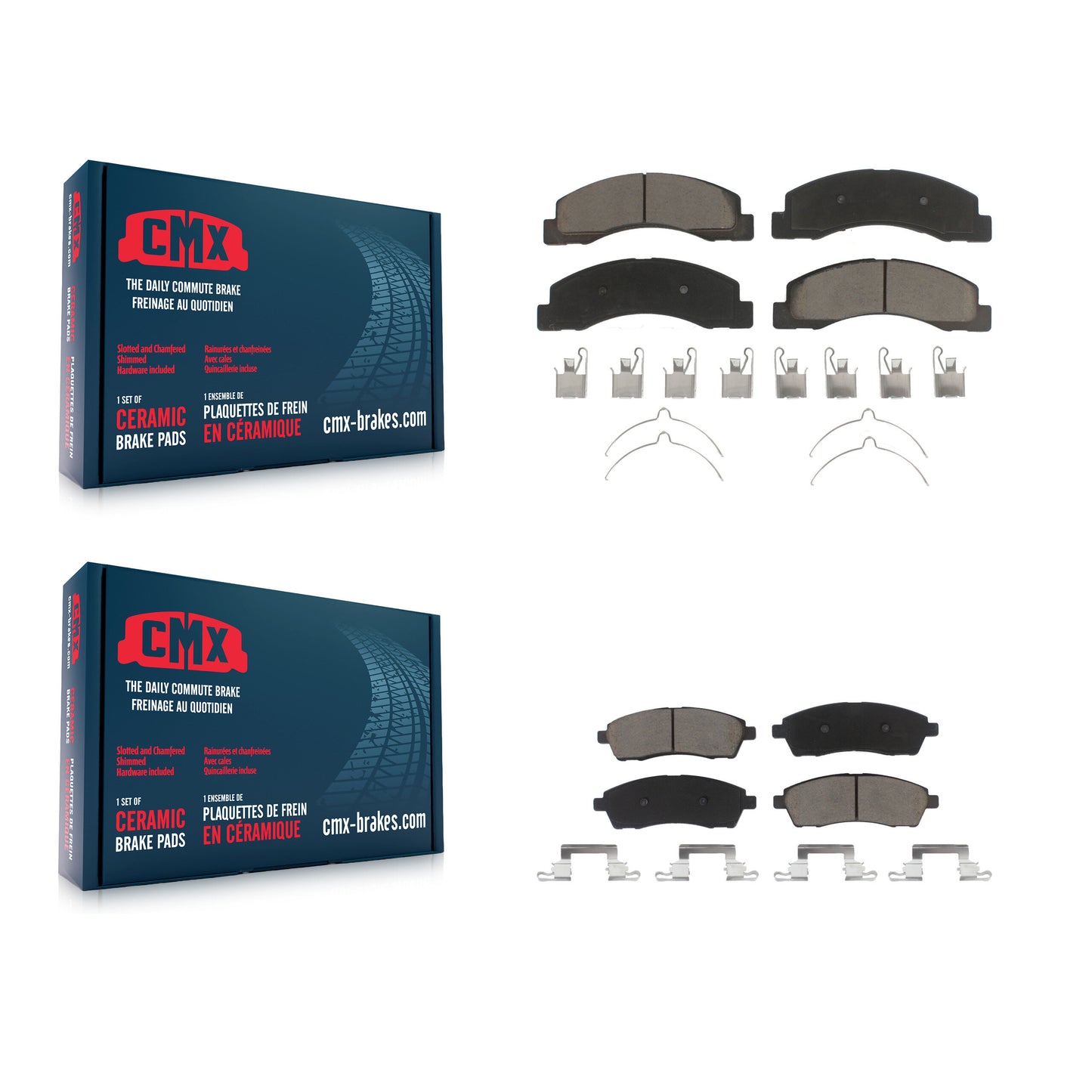 [Avant + Arrière] Kit de plaquette (céramique) de frein pour Ford F-250 Super Duty F-350 Excursion KCX-100376